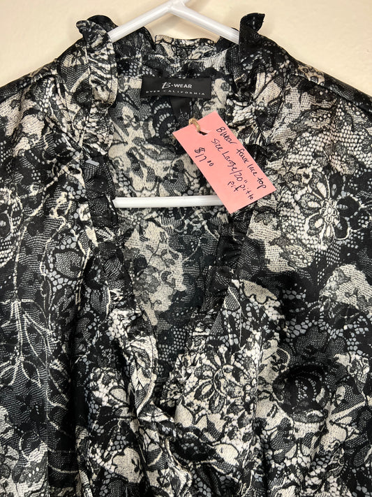 B Wear Faux Lace Y2K Blouse