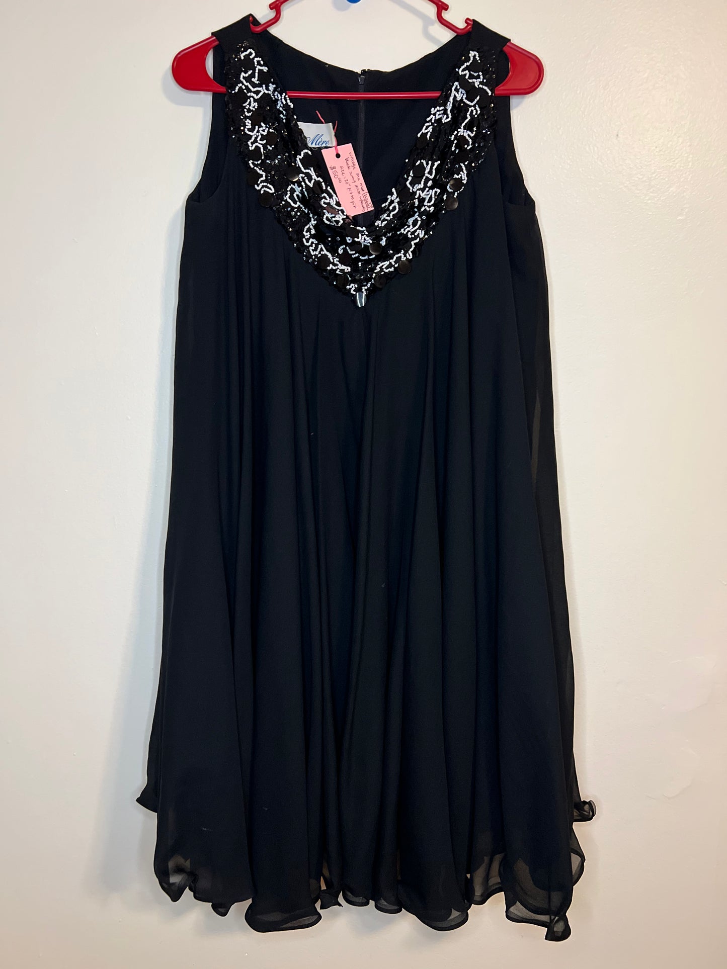 Vintage Ma Mere Black Swing Dress