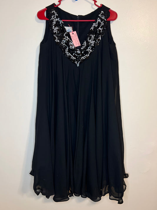 Vintage Ma Mere Black Swing Dress