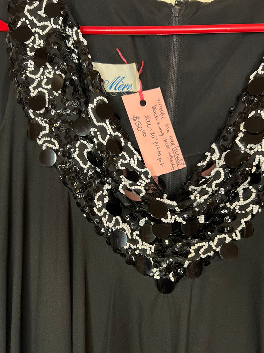 Vintage Ma Mere Black Swing Dress
