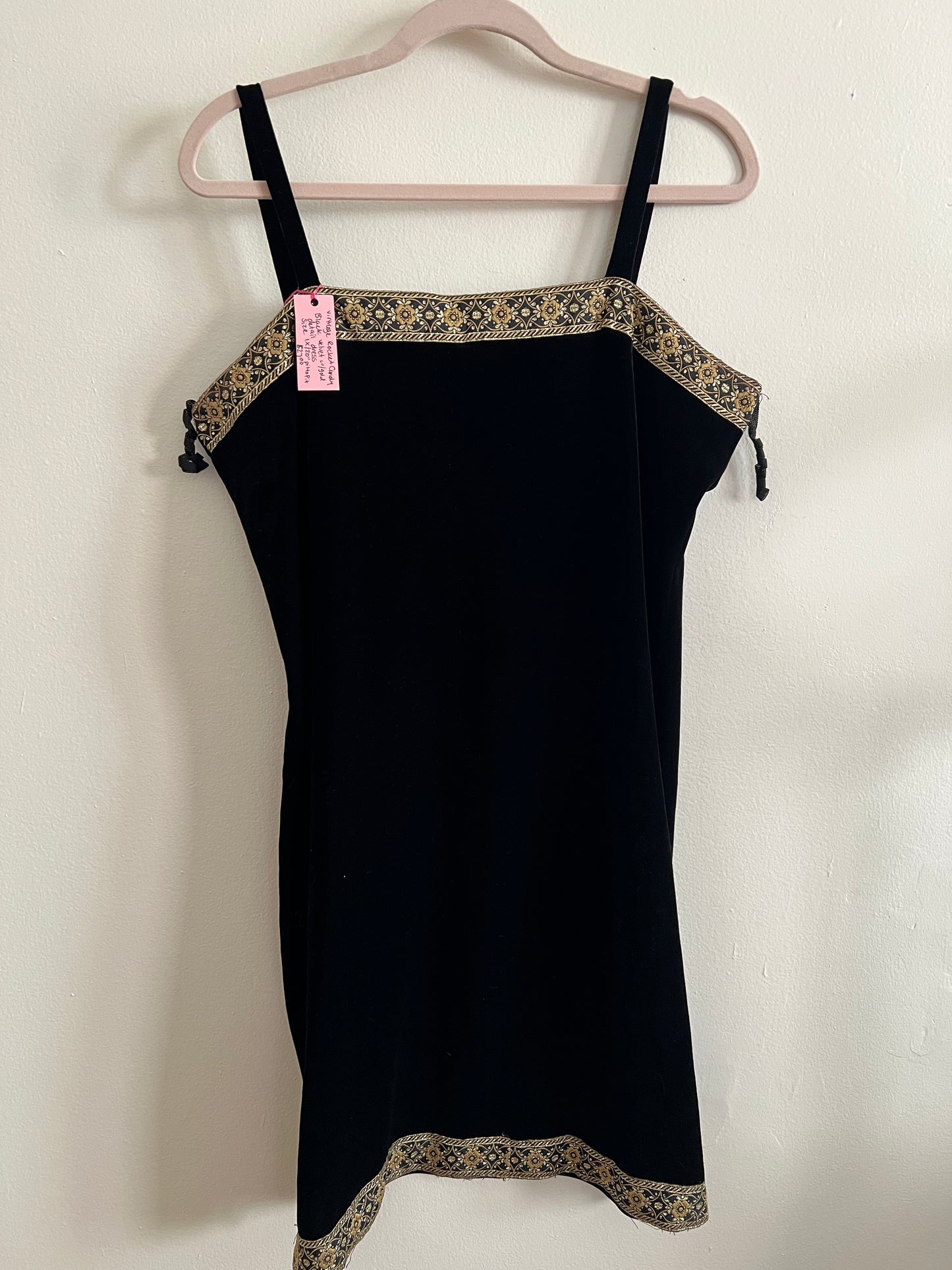 Vintage Rocket Candy Black Velvet Mini Dress