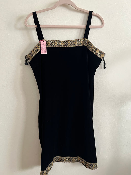 Vintage Rocket Candy Black Velvet Mini Dress