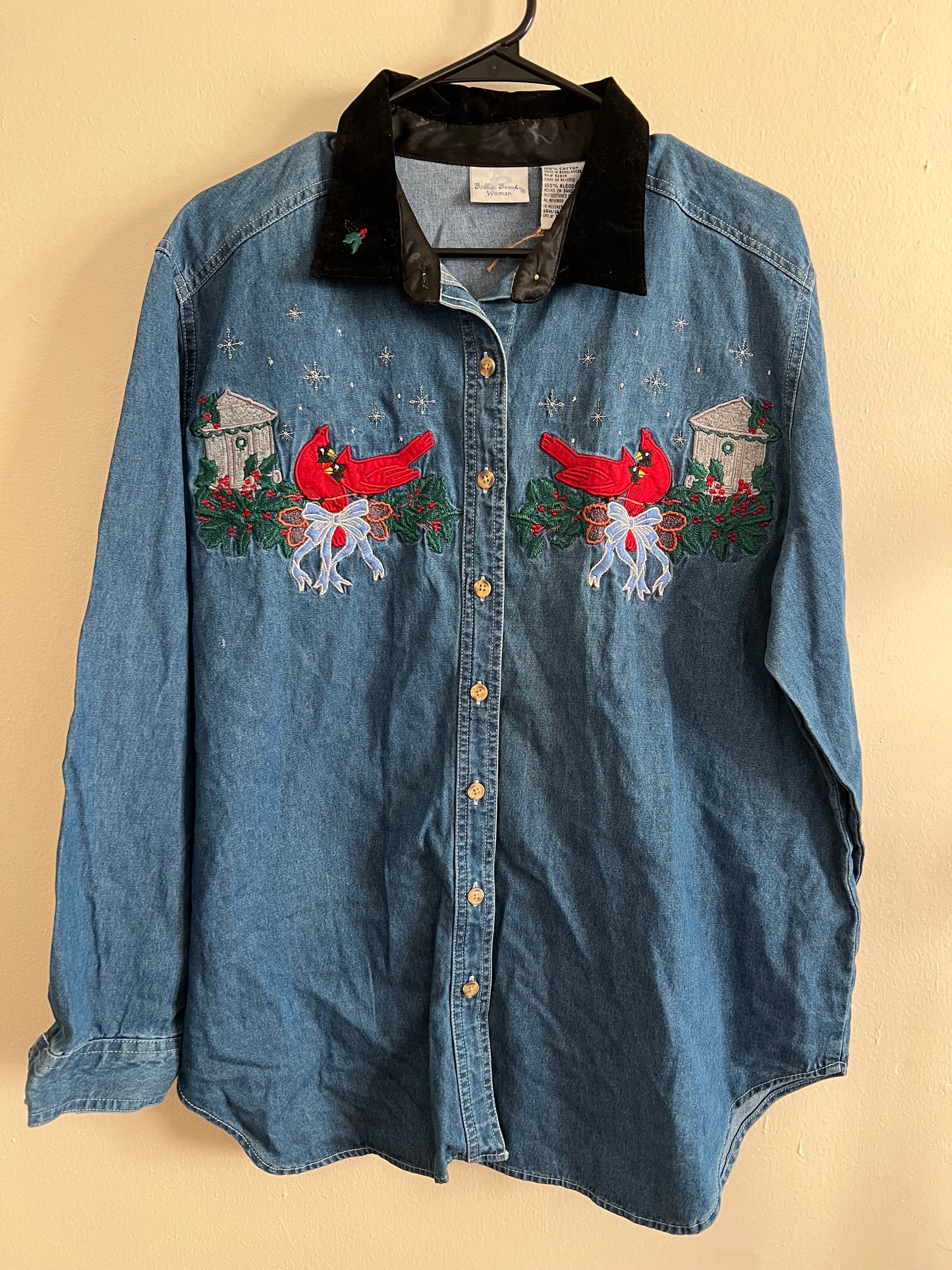 Vintage Bobbie Brooks Cardinal 100% Cotton Shirt