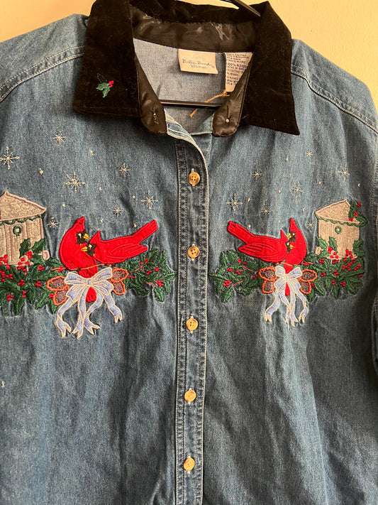 Vintage Bobbie Brooks Cardinal 100% Cotton Shirt
