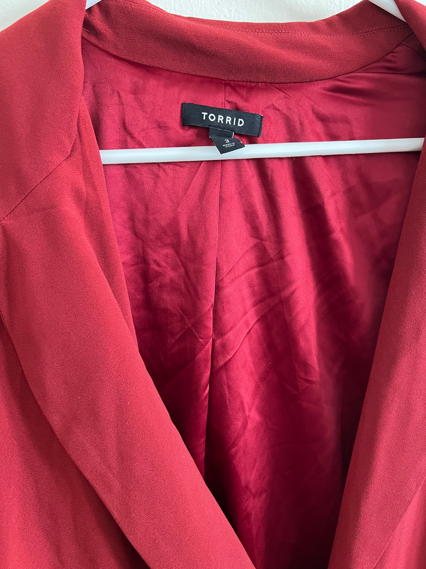 Torrid Red Blazer