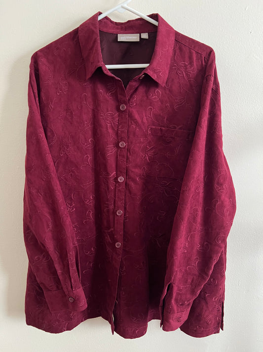 Croft&Borrow Red Embroidered Shirt