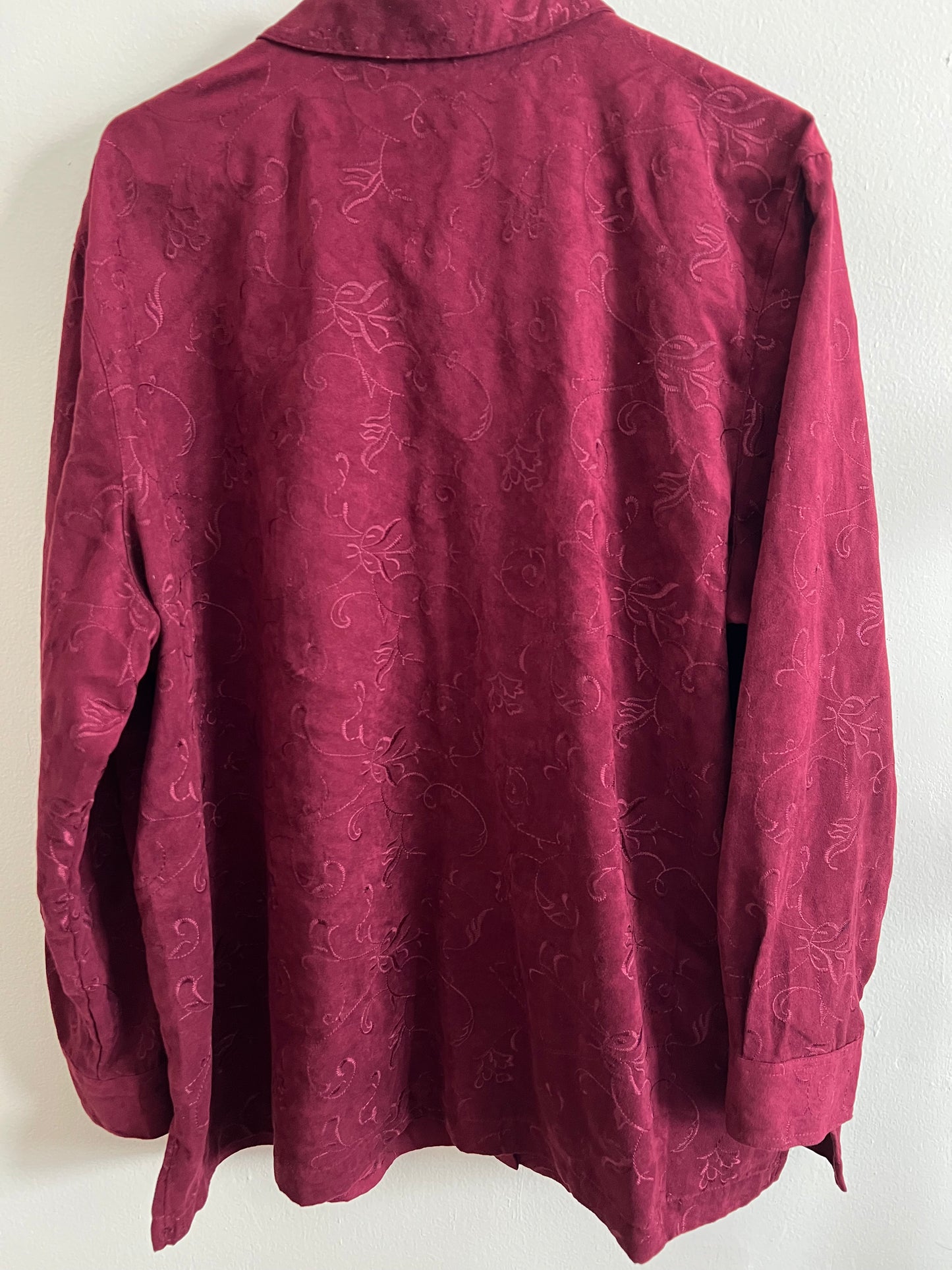 Croft&Borrow Red Embroidered Shirt