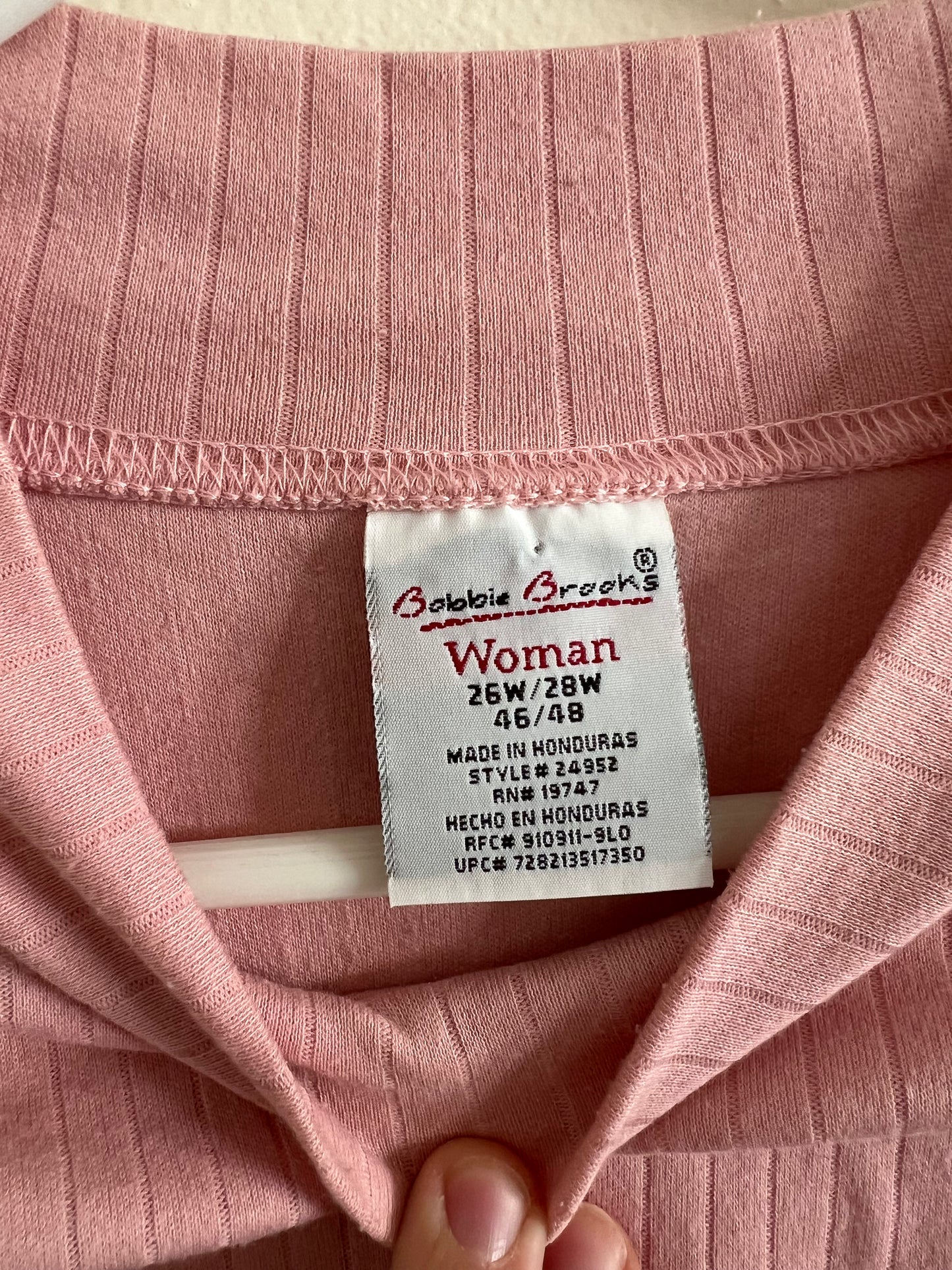 Bobbie Brooks Pink Ribbed Top