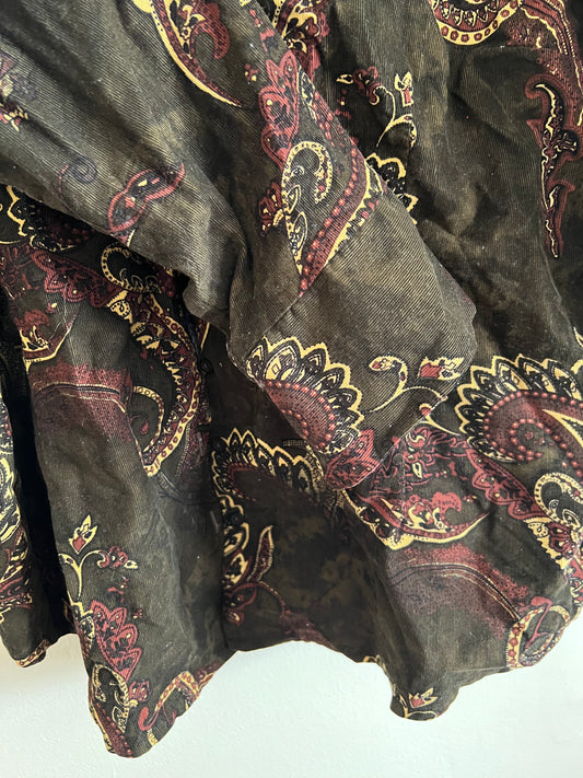 Vintage Mandy Evans 100% Cotton Paisley Shirt