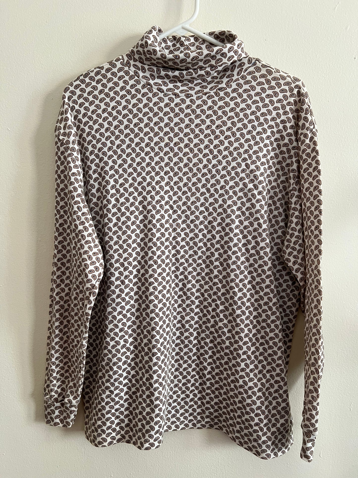 Paisley Print Turtleneck