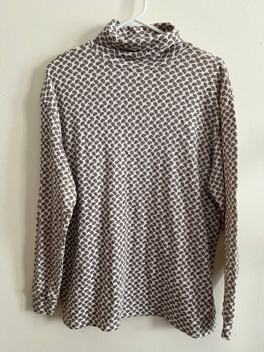 Paisley Print Turtleneck