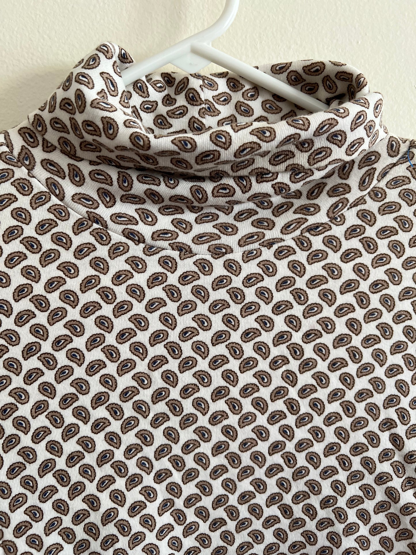 Paisley Print Turtleneck