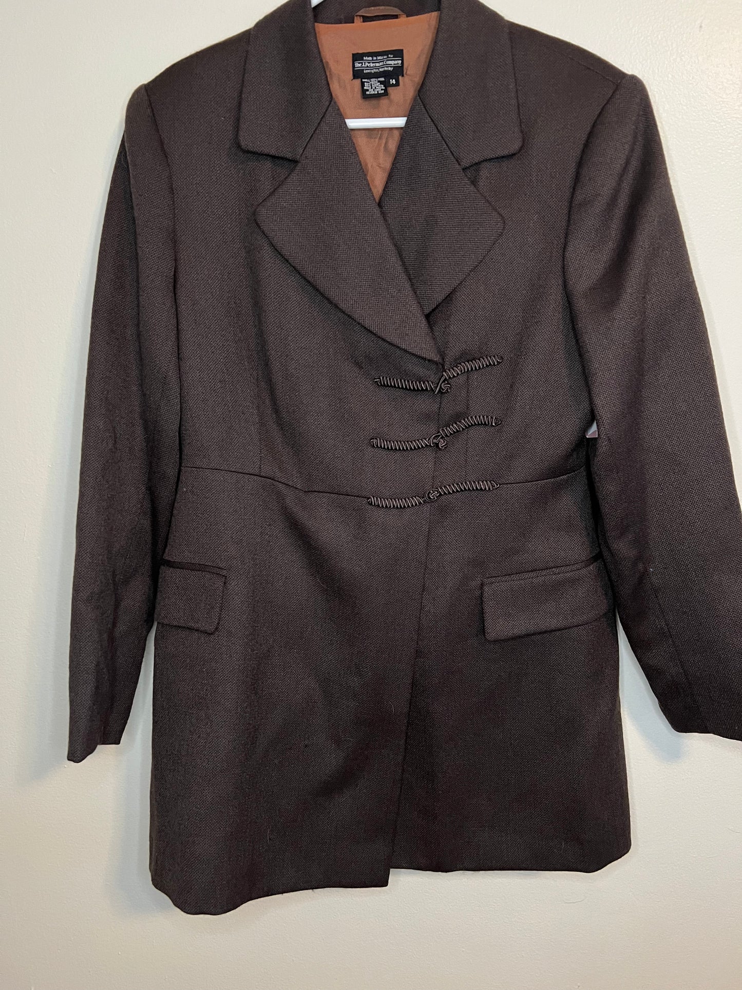 Vintage J Peterman Co. 100% Wool Blazer