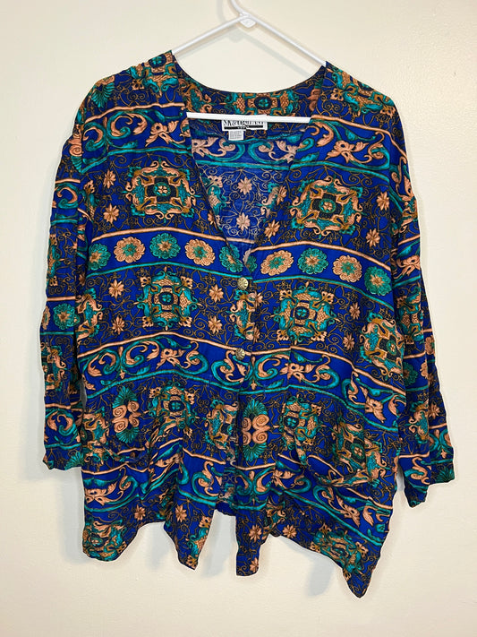 Vintage SK & Company Patterned Shirt