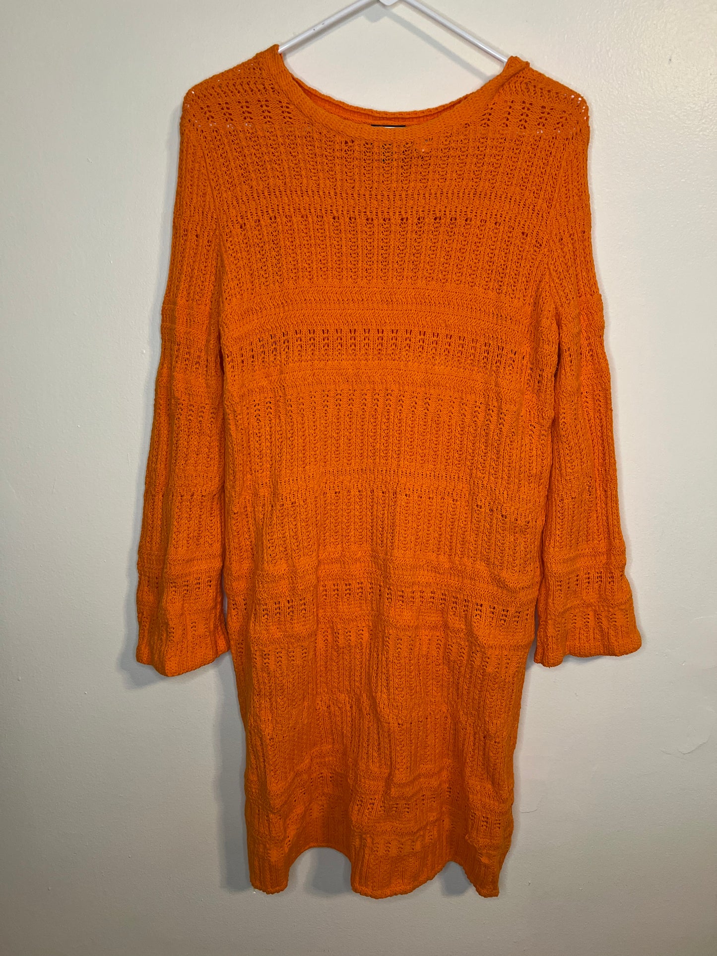 Scoop Orange Knit Dress