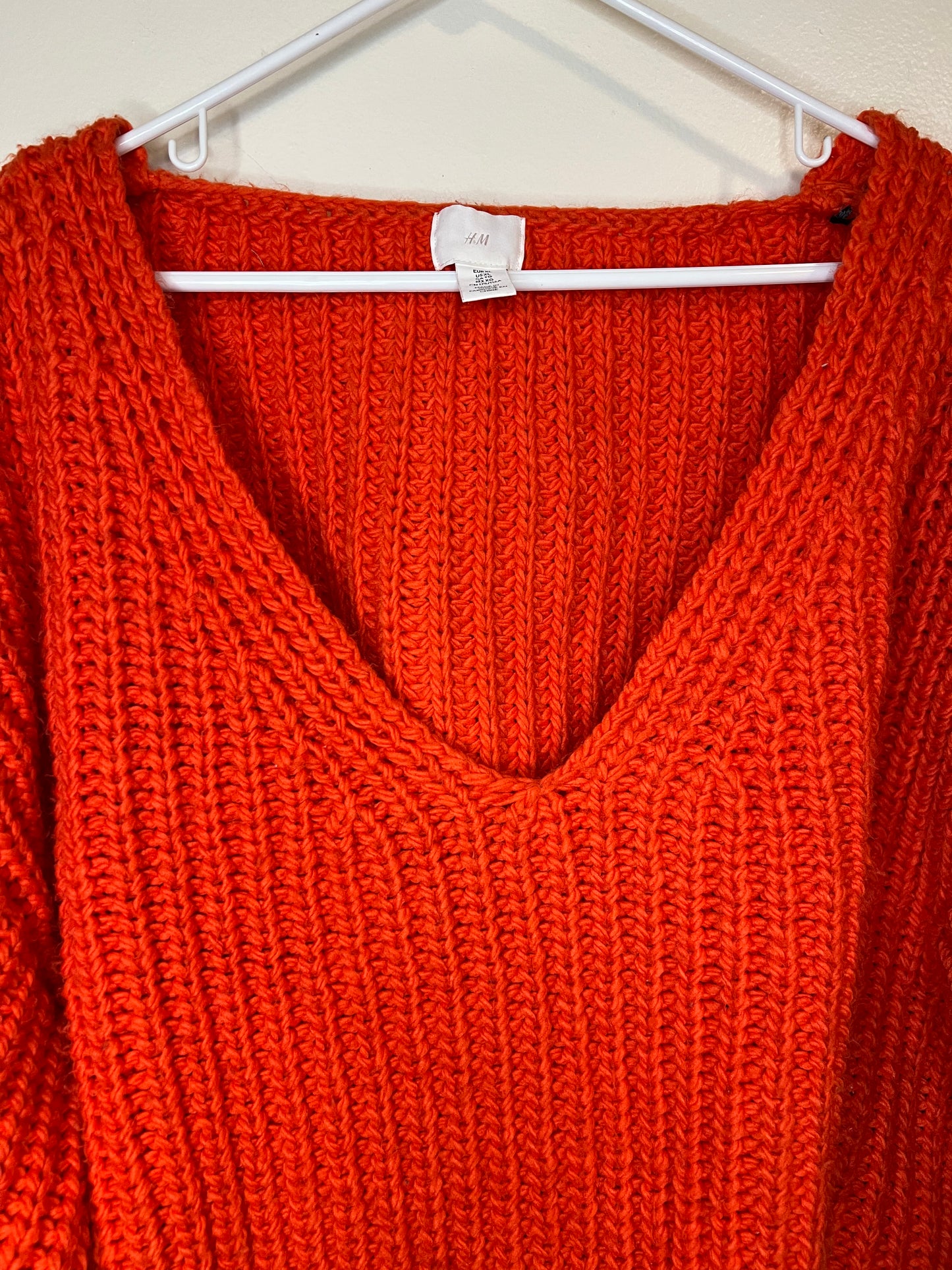 H&M Chunky Orange Knit Sweater