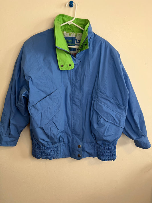 Vintage London Fog Blue and Green Windbreaker Jacket