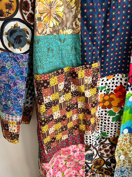 Vintage Handmade Patchwork Light Jacket