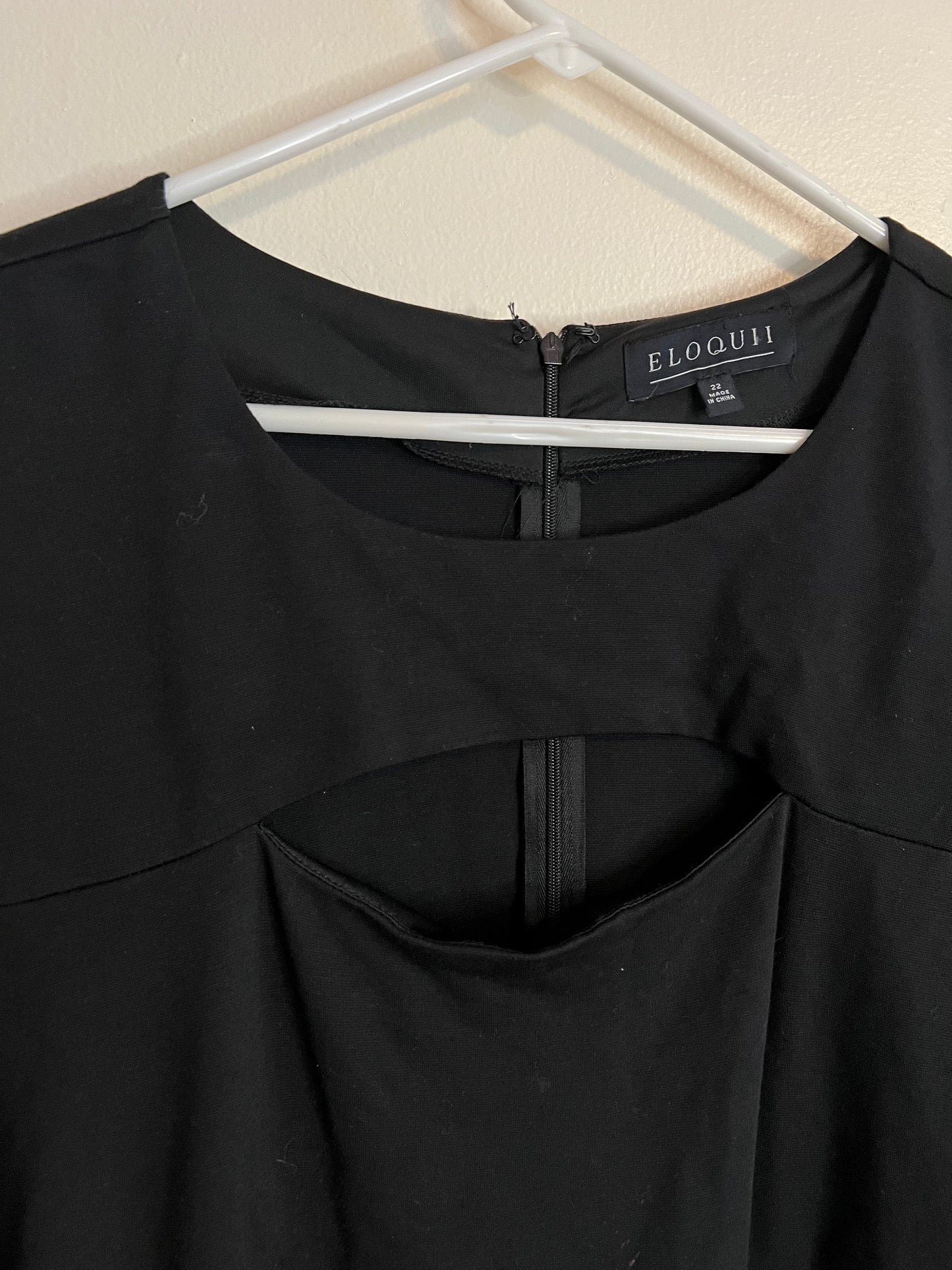 Eloquii Black Top with Cutout