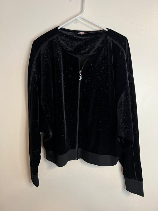Juicy Couture Black Sparkly Zip-Up