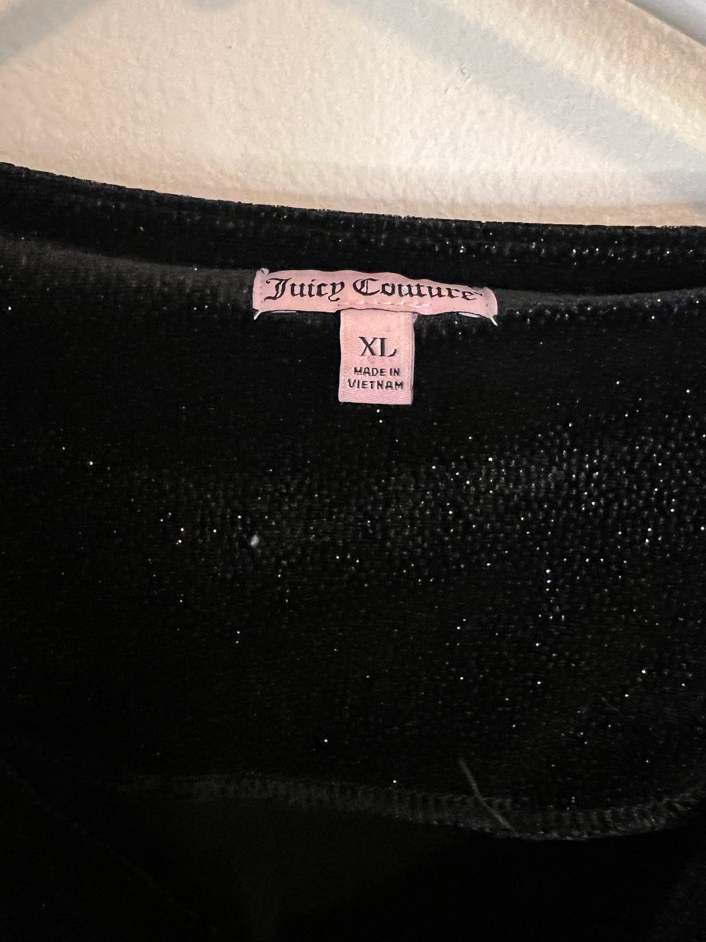 Juicy Couture Black Sparkly Zip-Up
