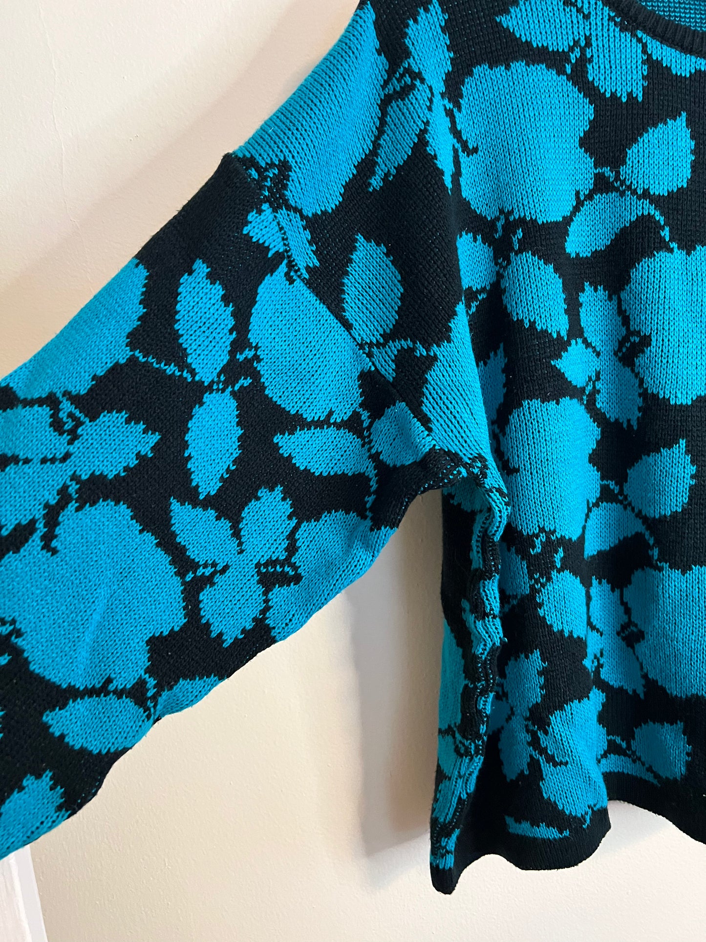 Vintage Kathy White Floral Sweater