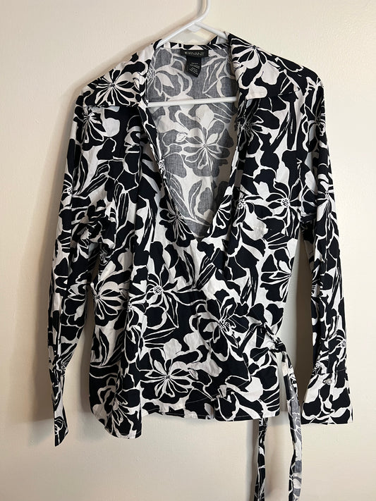 Lane Bryant Floral Wrap Top