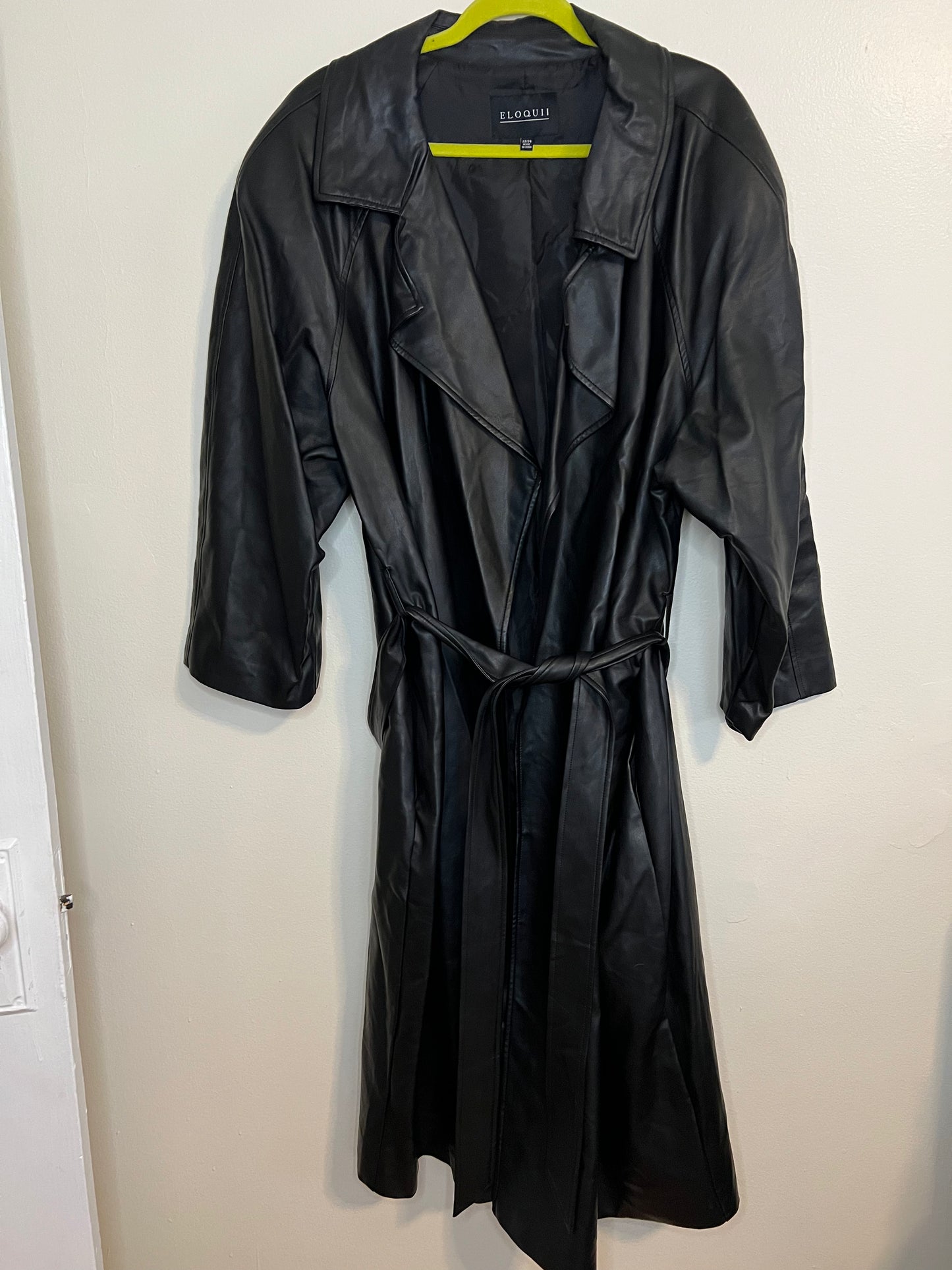 Eloquii Faux Leather Trench Coat