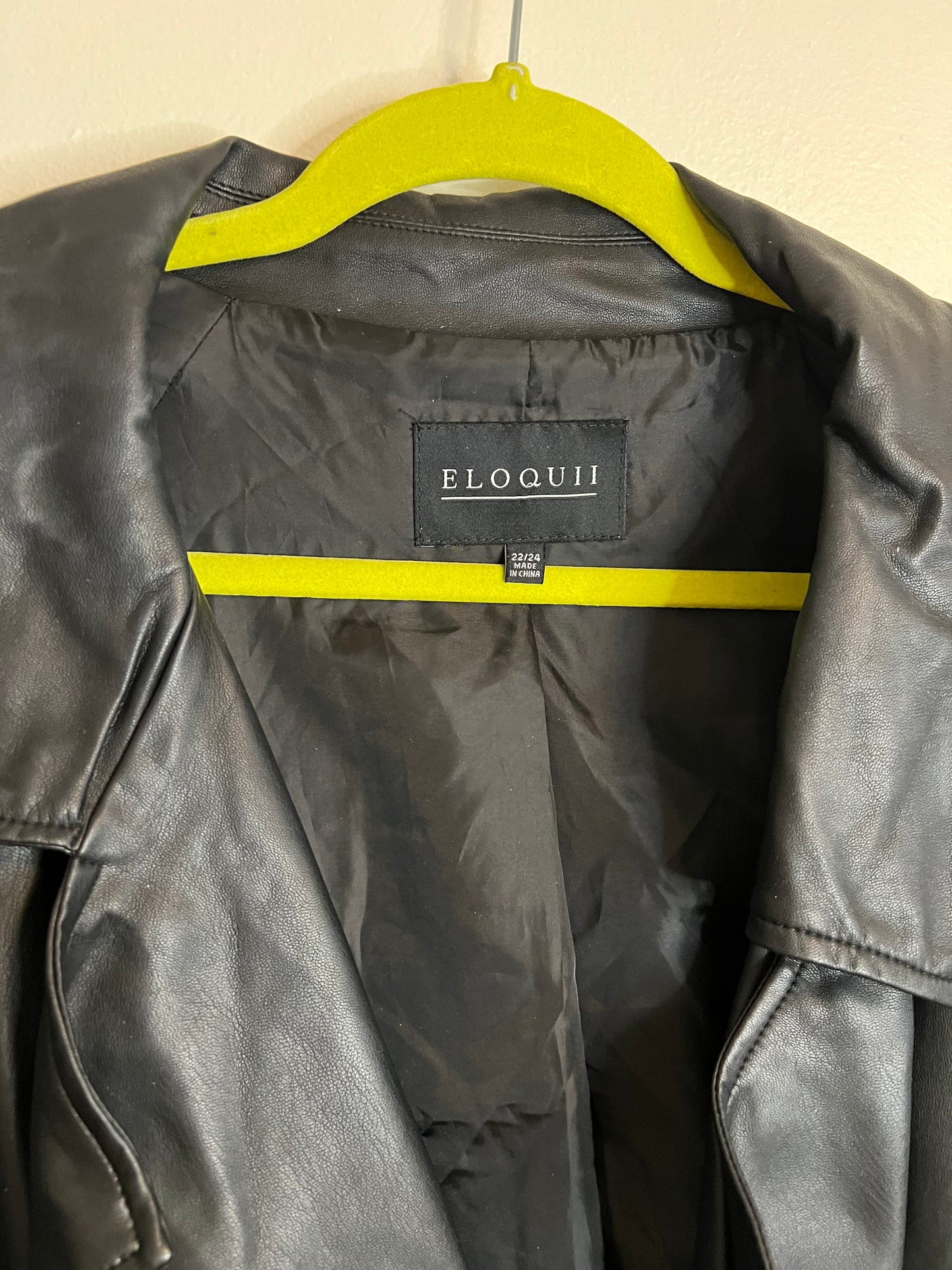 Eloquii Faux Leather Trench Coat