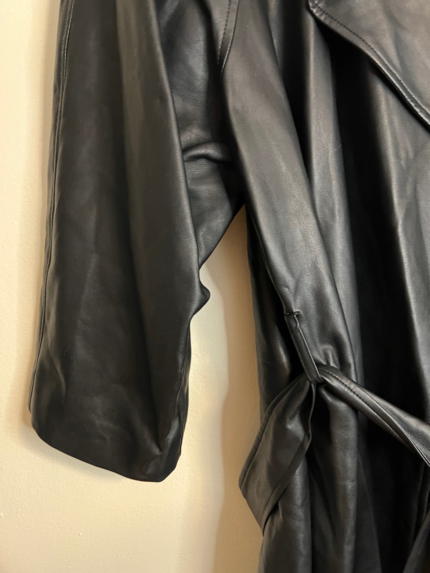 Eloquii Faux Leather Trench Coat