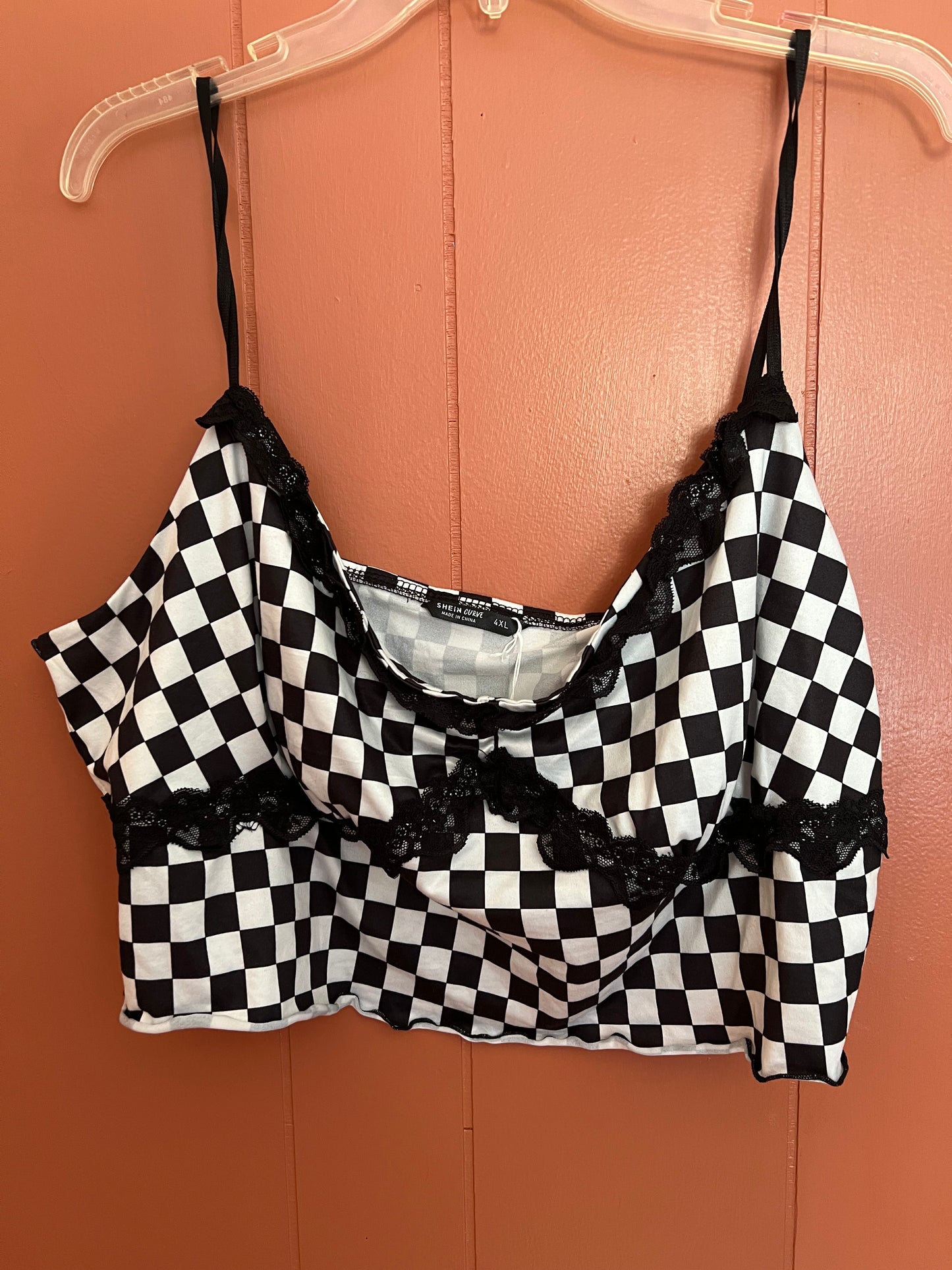 Checkered Cropped Tank