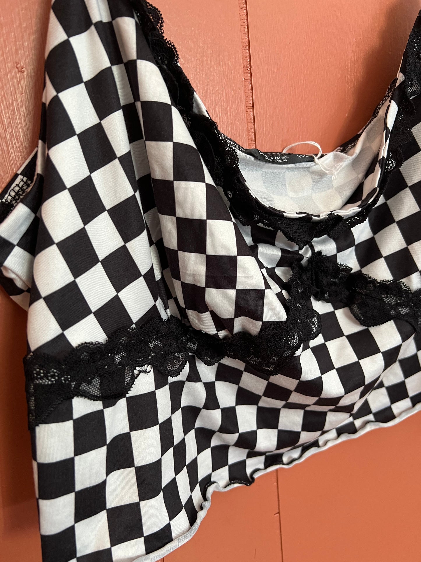 Checkered Cropped Tank