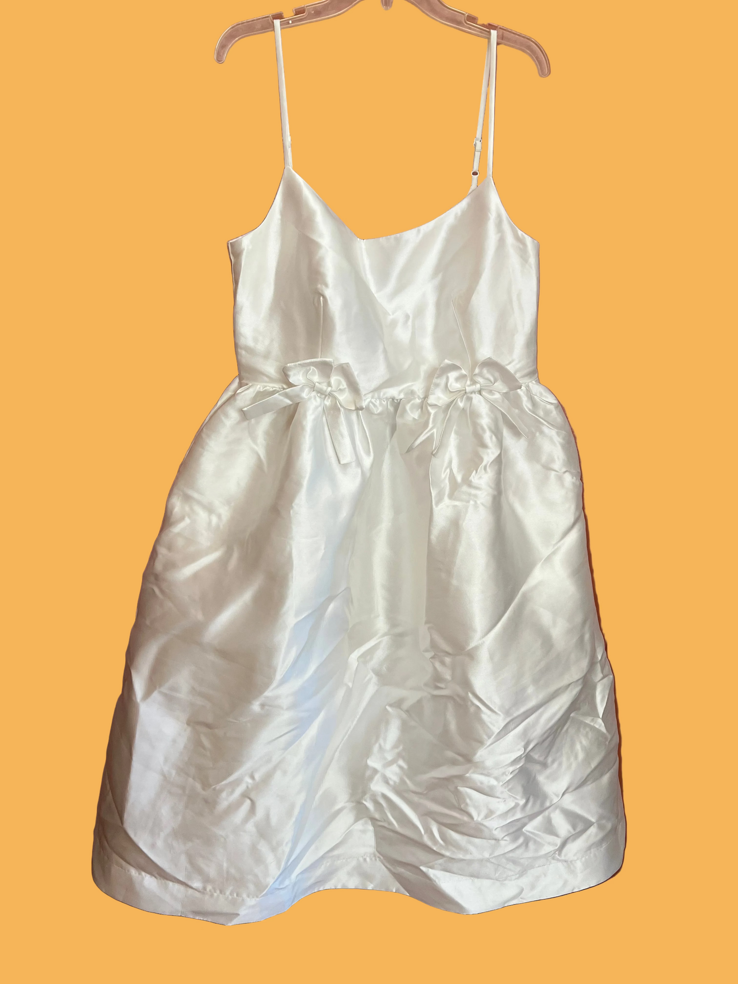 Lulu's White Midi Wedding Dress