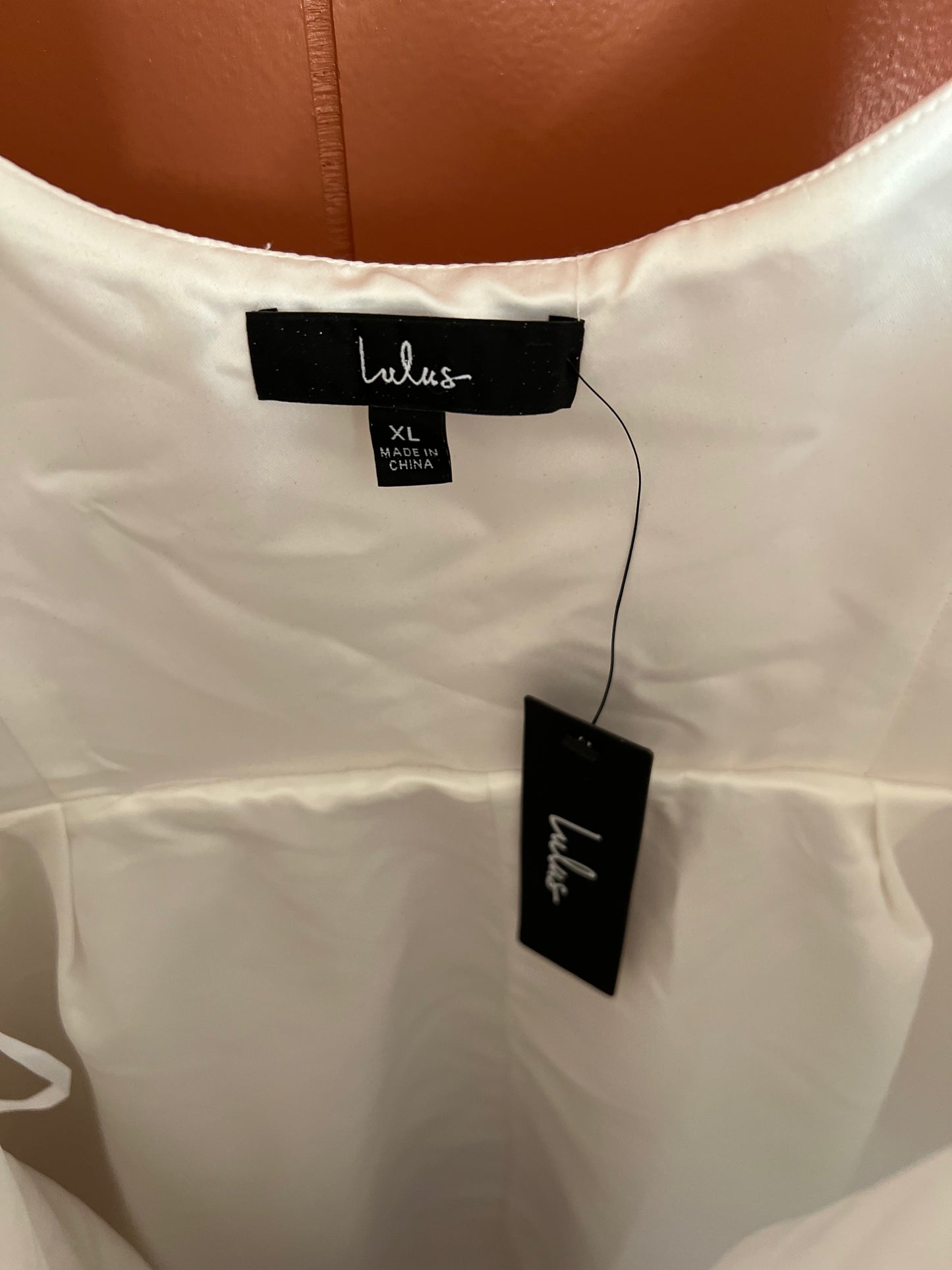 Lulu's White Midi Wedding Dress
