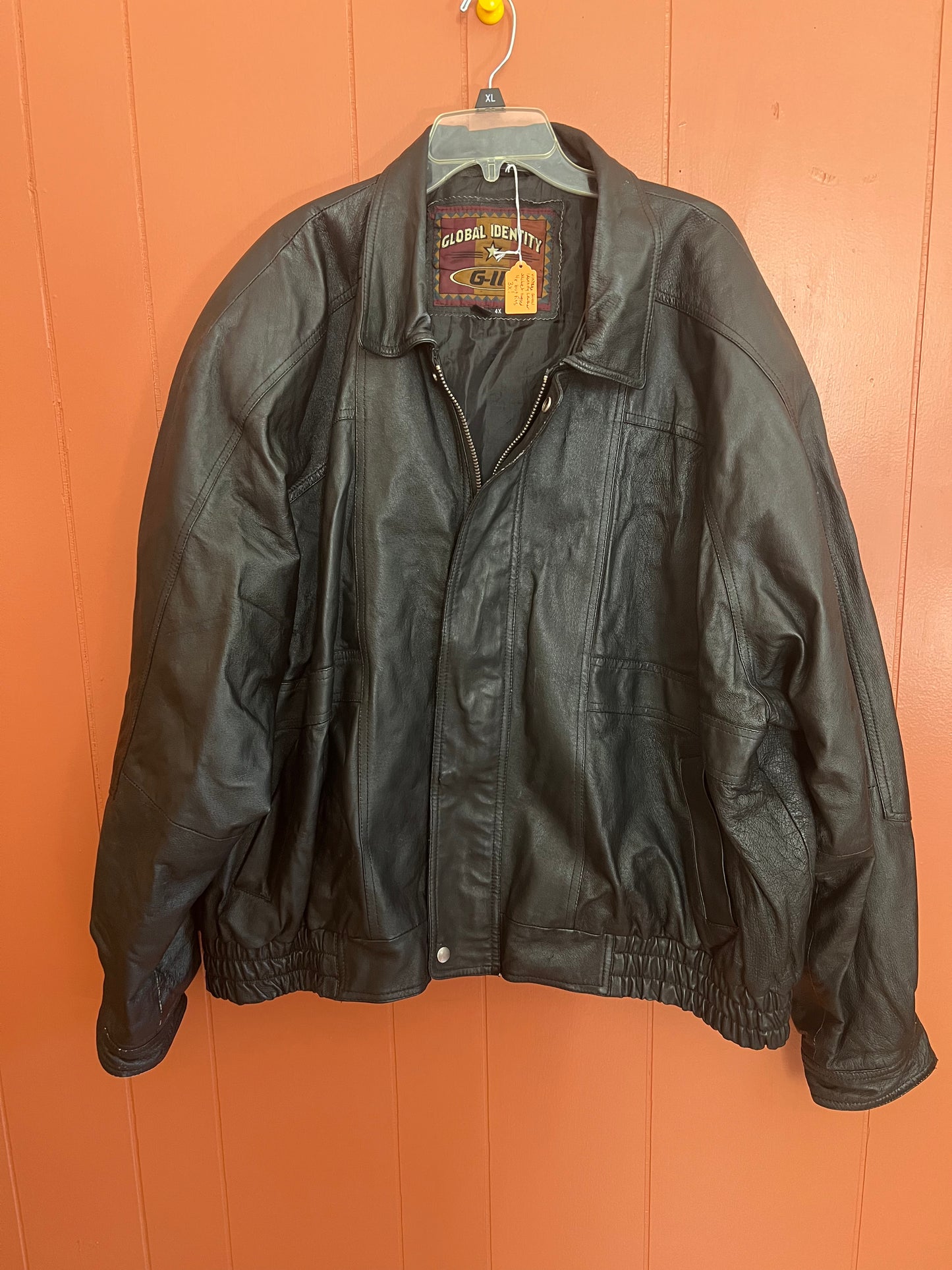 Vintage Global Identity Leather Jacket