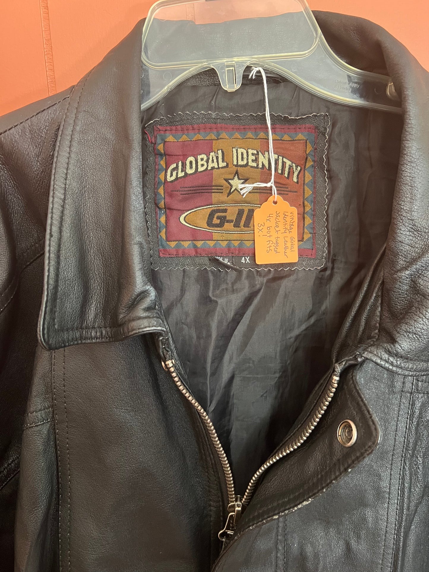 Vintage Global Identity Leather Jacket