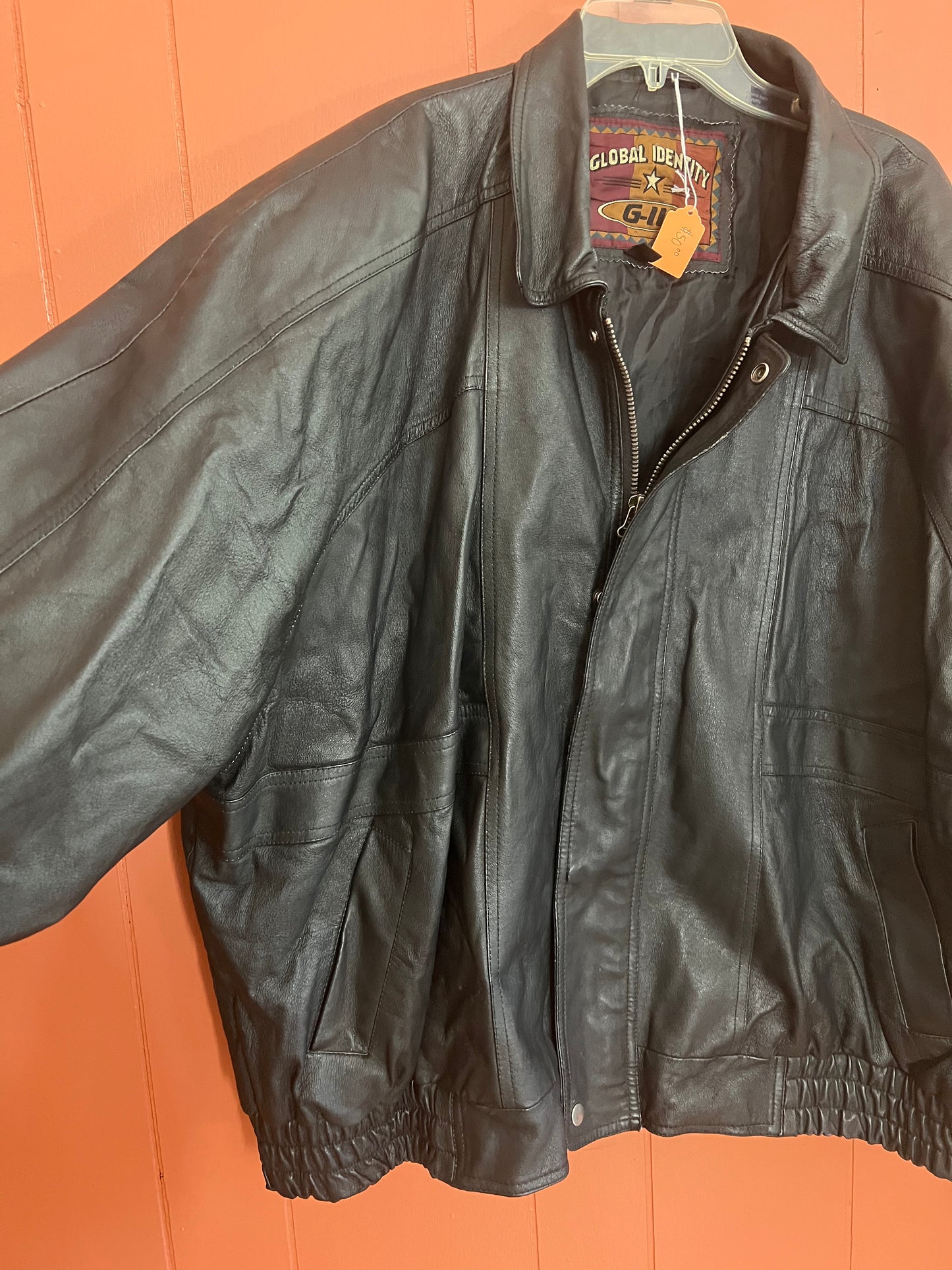 Vintage Global Identity Leather Jacket