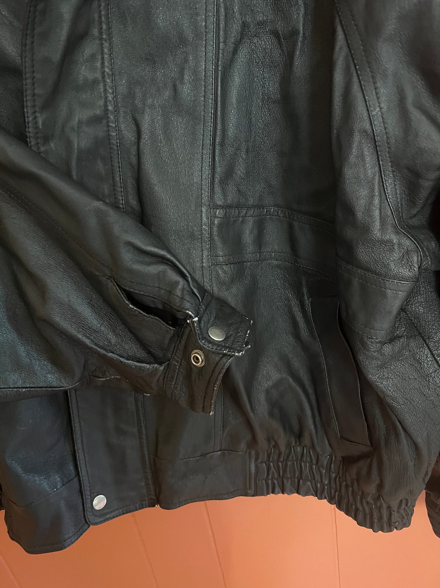 Vintage Global Identity Leather Jacket