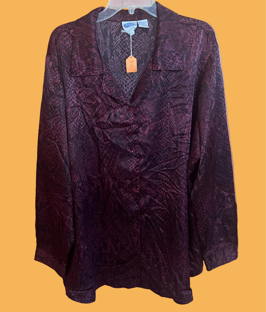 Vintage DG red Snake Print Blouse