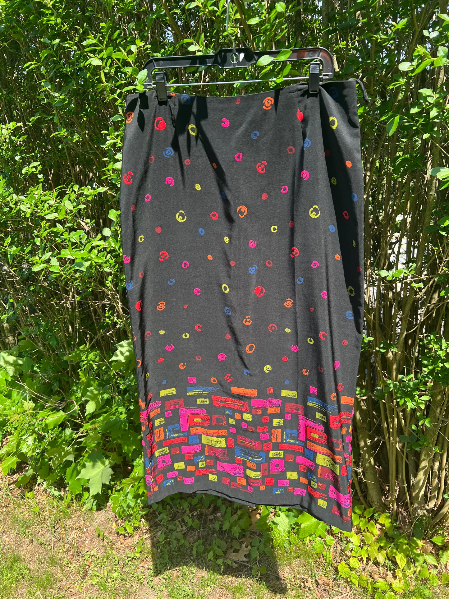 Vintage Courtenay Abstract Print Skirt