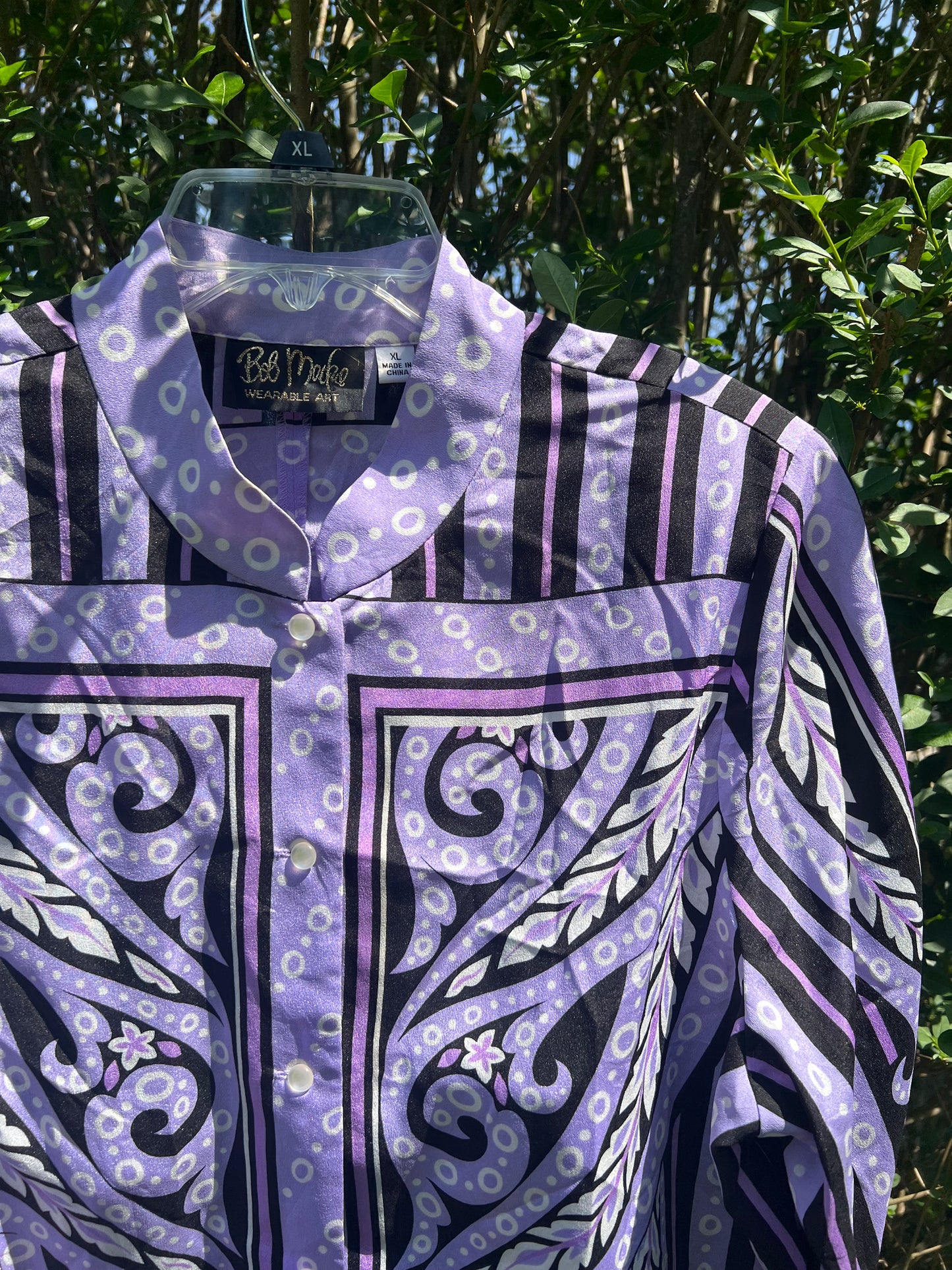 Vintage Bob Mackie Purple Cowboy Shirt
