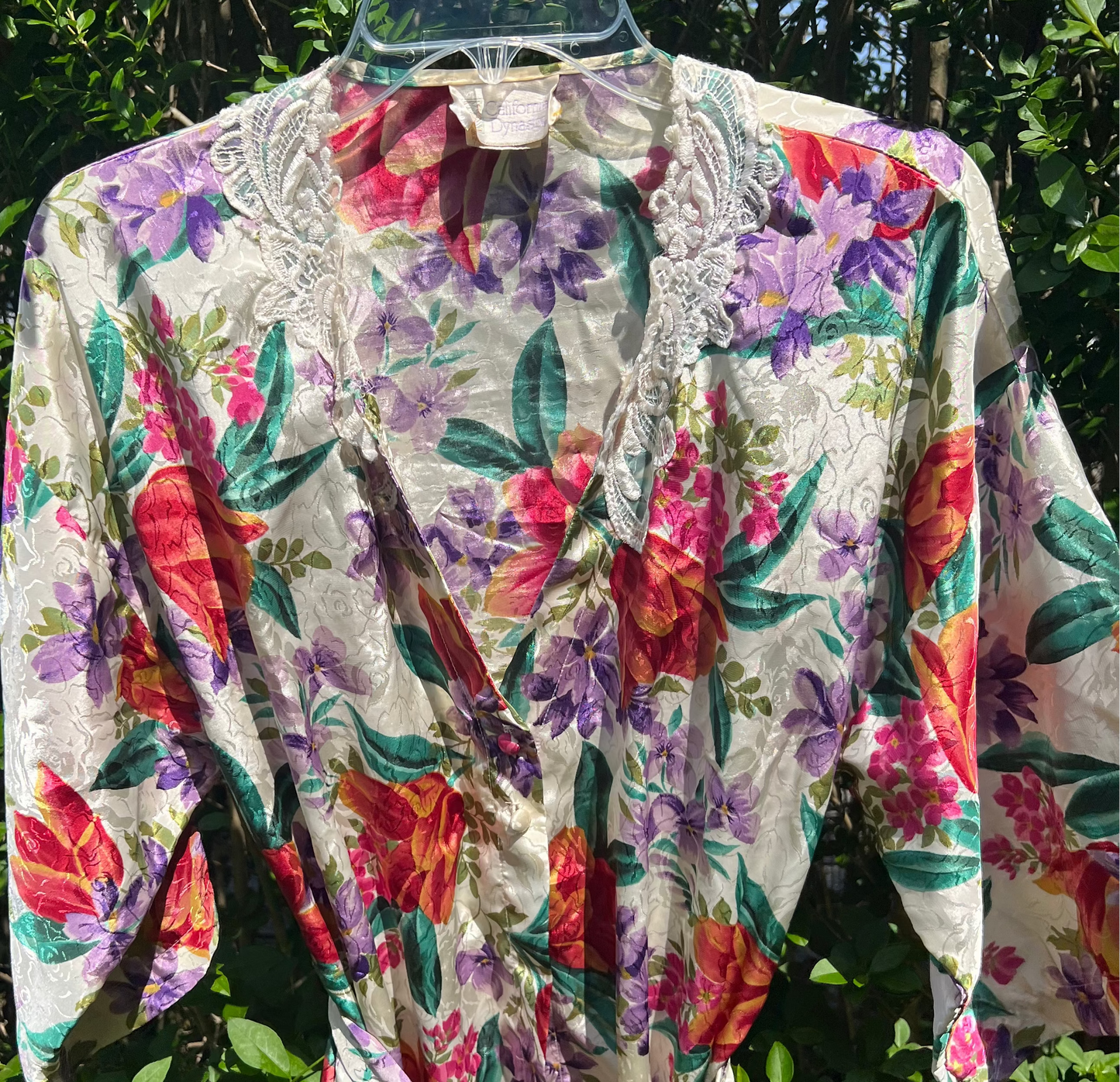 Vintage California Dynasty Floral Robe