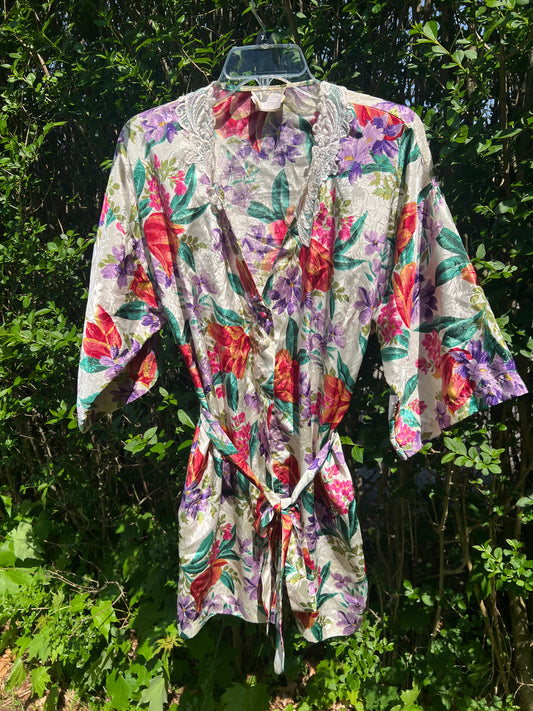 Vintage California Dynasty Floral Robe