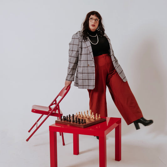 EVRI plaid Lightweight Blazer