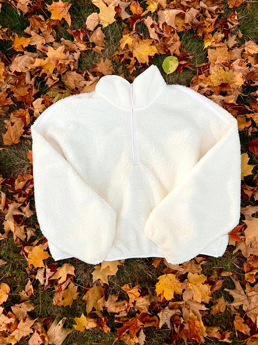 Old Navy Sherpa Pullover with Quarter Zip