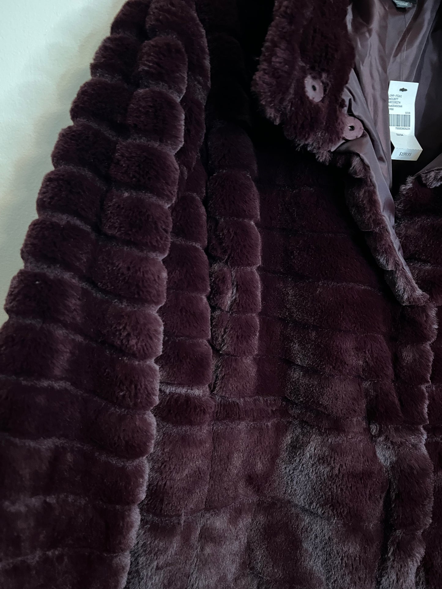 Lane Bryant Size 22/24 Purple Faux Fur Coat
