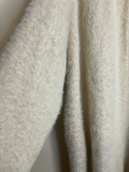 Forever 21 White Duster Cardigan/Sweater