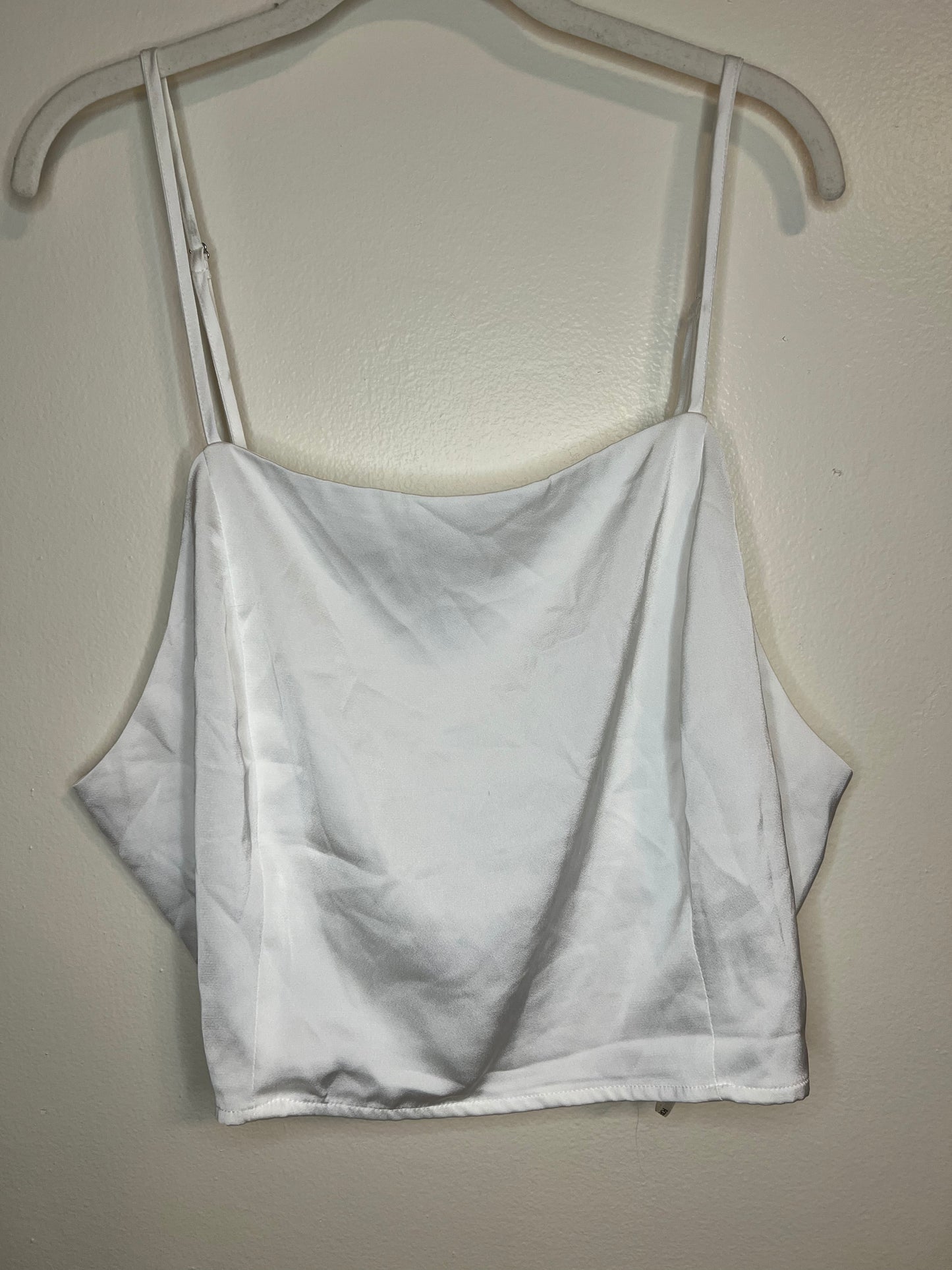 Forever21 White Cropped Tank Top Blouse