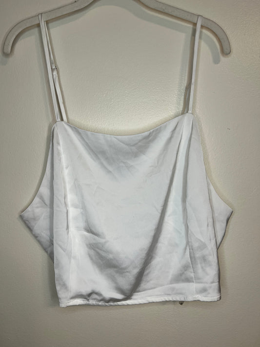 Forever21 White Cropped Tank Top Blouse