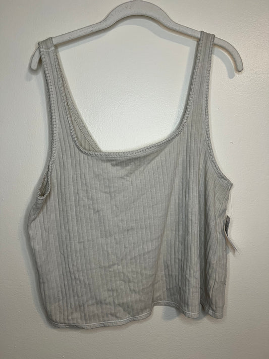 American Eagle Cropped Tie Top Beige